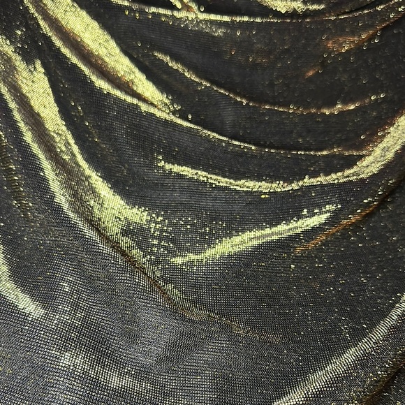 FILIGREE LTD | Vintage 80s Dynasty Glam Draped Sequins Elegant Black Maxi Dress - Picture 5 of 16